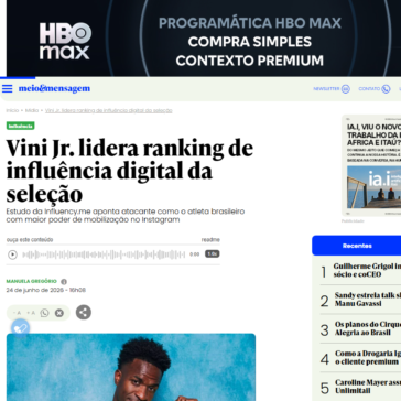 Vini Jr. lidera ranking de influência digital da seleção