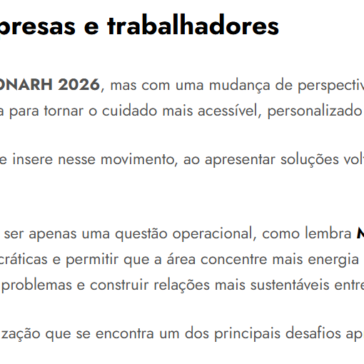 CONARH 2026: o desafio de cuidar das pessoas foi atualizado