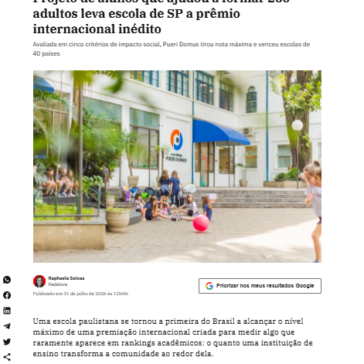 Projeto de alunos que ajudou a formar 260 adultos leva escola de SP a prêmio internacional inédito – Exame