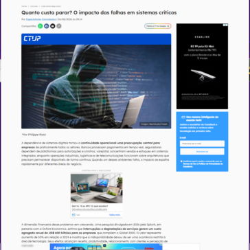 Quanto custa parar? O impacto das falhas em sistemas críticos – CanalTech
