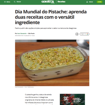 Dia Mundial do Pistache: aprenda duas receitas com o versátil ingrediente – Globo Rural